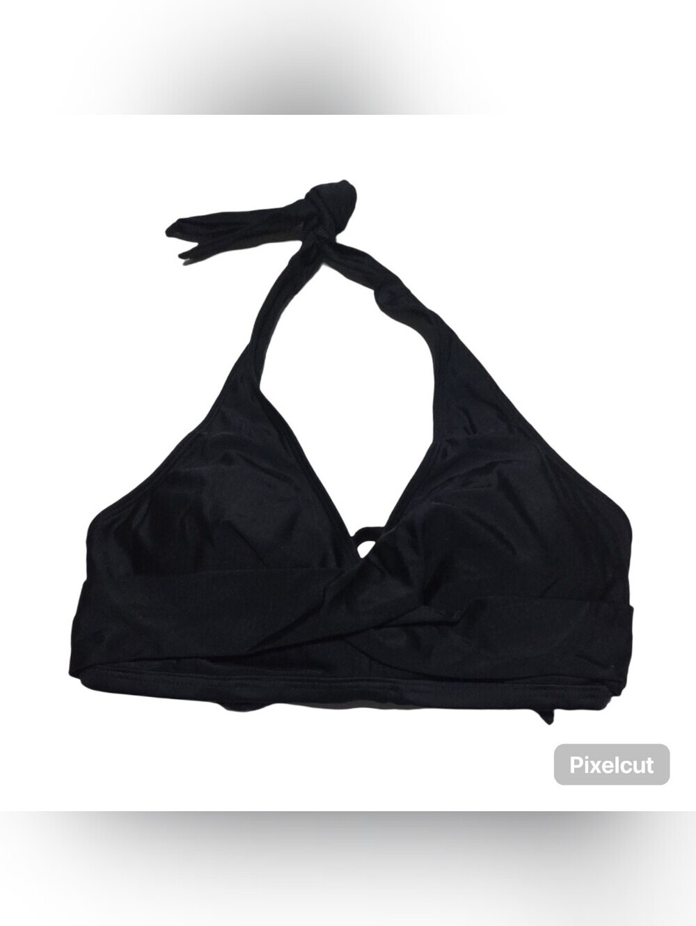 Holipick Black Halter Bikini Top Swimwear Pool Beach Festival Resort Gothcore